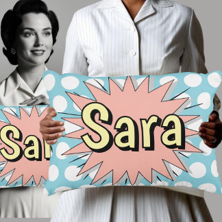 Retro polka punkt femtio stil Rockabilly Vibes Prydnadskudde