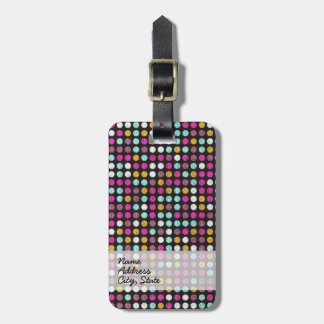 Retro Polka-punktsfärgad arbetsyta nr 4 Bagagebricka