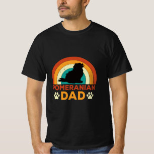 Retro Pomeranian Pappa T Shirt