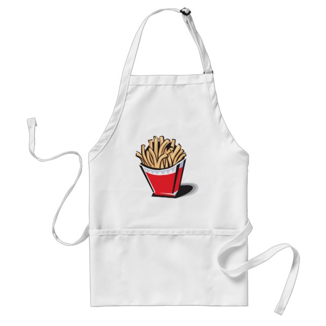 retro pommes frites-design förkläde (Framsidan)