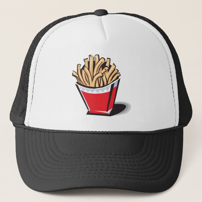 retro pommes frites-design truckerkeps (Framsida)
