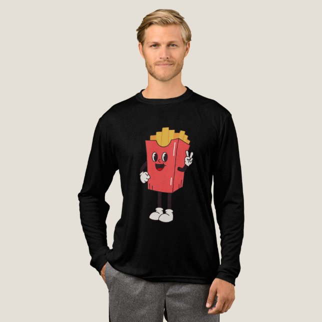 Retro pommes frites t shirt (Hel framsida)
