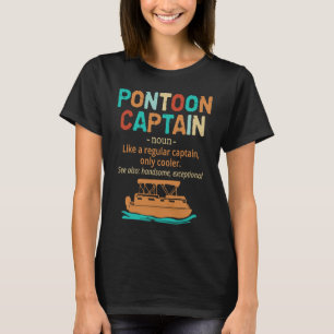 Retro Pontonkapten Vintage båtägare Sjöman Båtliv T Shirt