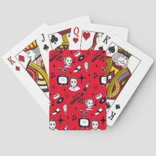 Retro Pop 1950's Stil Nostalgic Graphics Casinokort