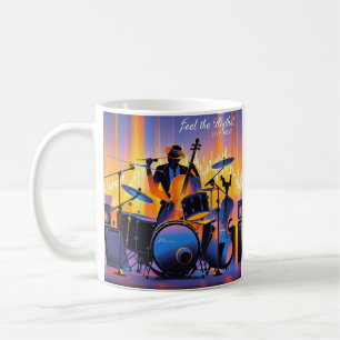 Retro Pop Abstrakt musikinstrument dramatiska inst Kaffemugg