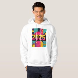 Retro Pop Art 2025 Geometric Mönster Hoodie