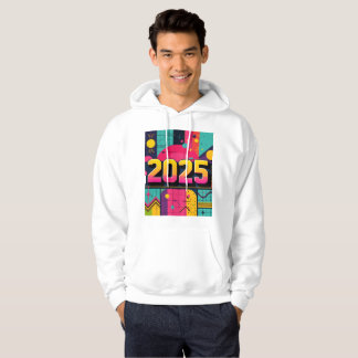 Retro Pop Art 2025 Geometric Mönster Hoodie