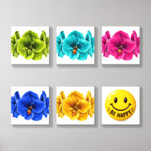 Retro Pop Art Amaryllis – Femdelad blomsterposter