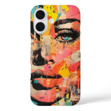 Retro Pop Art Ansikte om tidningspapper