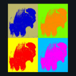 Retro Pop Art Bison Buffalo Artwork Poster<br><div class="desc">Ikondjur och symboler för Retro Stil Amerikansk historia</div>
