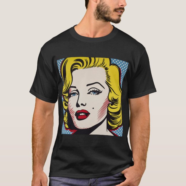 Retro Pop Art Diva T Shirt (Framsida)