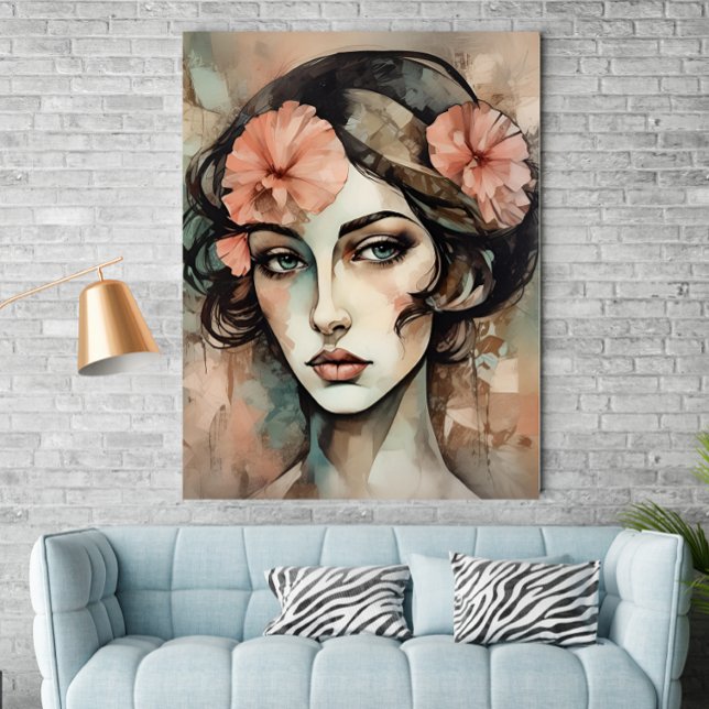Retro Pop Art Female Illustration Poster (Skapare uppladdad)