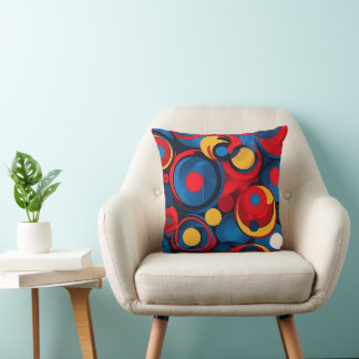 Retro Pop Art Geometric Circles Kudde