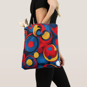 Retro Pop Art Geometric Circles Tygkasse