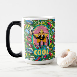 Retro Pop Art "Håll dig cool" Morph-mugg Magisk Mugg