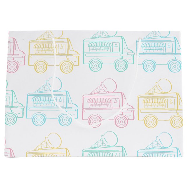 Retro Pop Art Ice Cream Lastbil Födelsedagsfest (Framsidan)