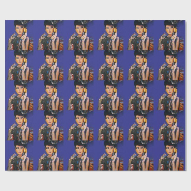 Retro Pop Art-illustration present Presentpapper (Platt)