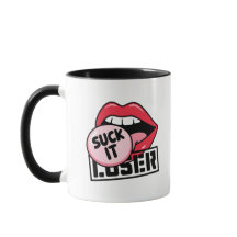 Retro Pop Art Läppar med Sassy "Suck it Loser"