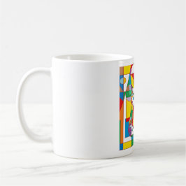 Retro Pop Art Mermaid Colorful Comic Style Square  Kaffemugg