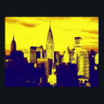 Retro Pop Art New York City Poster<br><div class="desc">New York City Midtown Old Stil Image - Vintage New York Artworks</div>