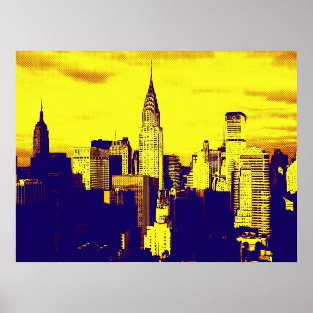 Retro Pop Art New York City Poster (Framsidan)