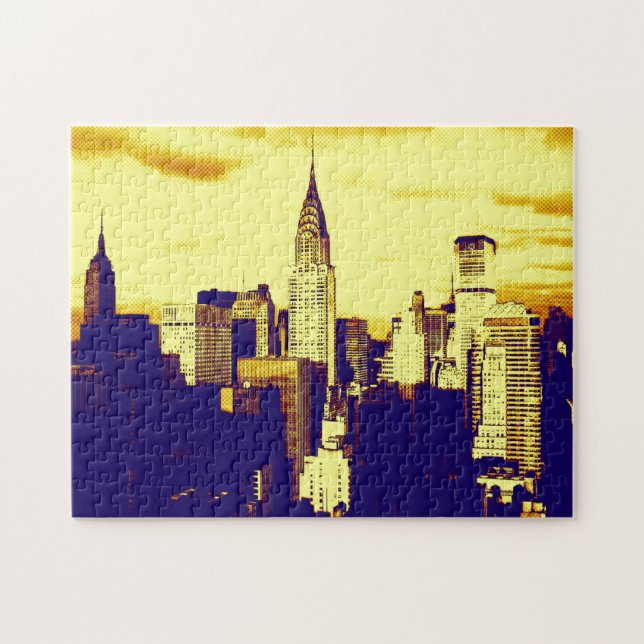 Retro Pop Art New York City Pussel (Horisontell)