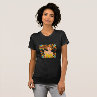 Retro pop art, OMG-stift upp tjej T Shirt