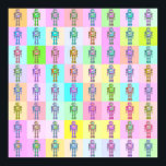 Retro Pop Art Robots v2 Poster<br><div class="desc">En robot av typen Pop Art många är utformad för att användas i olika kombinationer av 5 färg i en skärm-utskrift som stil.</div>