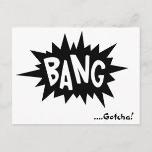 Retro Pop Art, Serietidning Bang! Fångad! Postkort Vykort