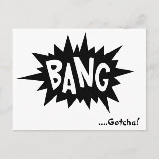 Retro Pop Art, Serietidning Bang! Fångad! Postkort Vykort