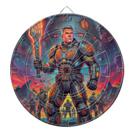 Retro Pop Art Serietidning Sci Fi Rymd Alien Grill Darttavla