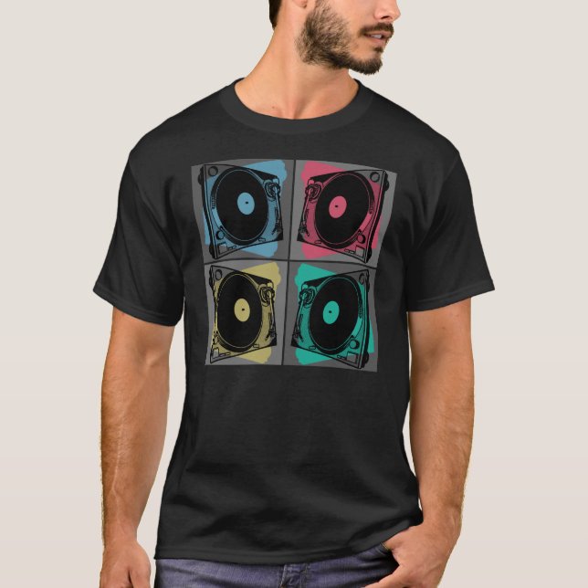 Retro Pop Art Skivspelare Tröja (Framsida)