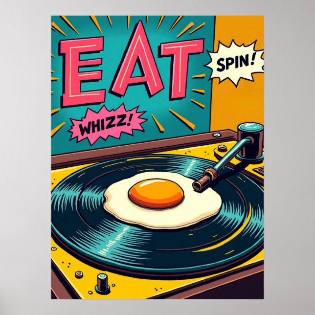 Retro Pop Art: Surreal centrifugering Poster (Framsidan)