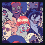 Retro Pop Art Tecknad Girls, sömlös Mönster. Backg Poster<br><div class="desc">Retro Pop Art Tecknad Girls, sömlös Mönster. Bakgrund, mönster, konst, ögonkläder, tecknad, popo, mode, , vintage, bakgrund, tecknad, ansikte, glas, kärlek, nerd, poster, 60 s, vacker, skönhet, blond, tecken, vintage, retroillustration, illustration, </div>