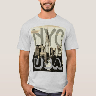 Retro Pop Art Tecknad New York City NYC USA T Shirt
