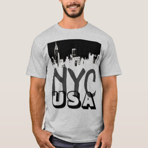 Retro Pop Art Tecknad New York City NYC USA T Shirt