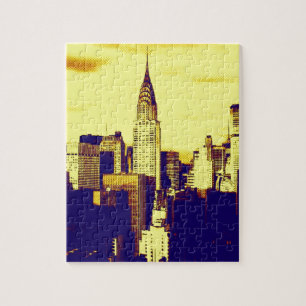 Retro Pop Art Tecknad New York City Pussel