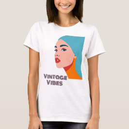 Retro Pop Art Woman - Illustration av fetstil och T Shirt
