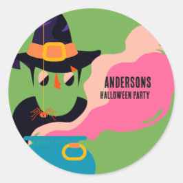 Retro Pop Halloween Vintage Costume Party Runt Klistermärke