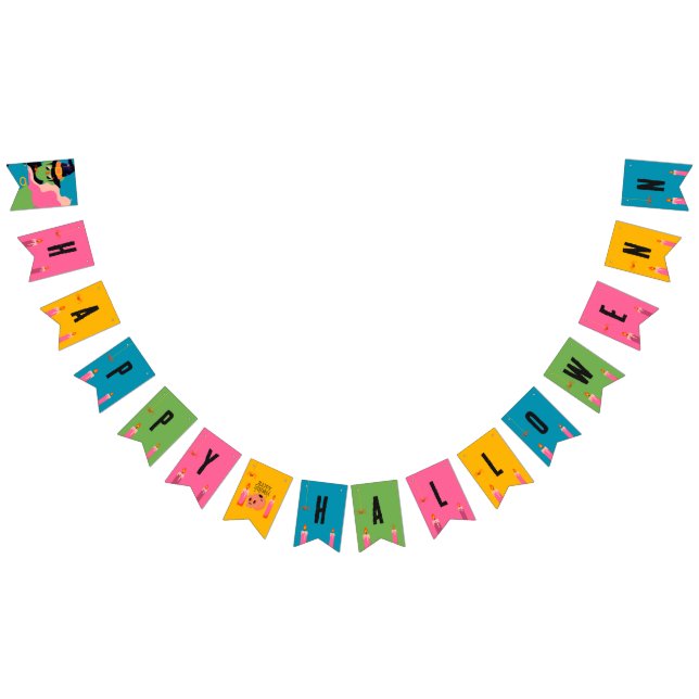 Retro Pop Halloween Vintage Costume Party Vimplar (Alla)