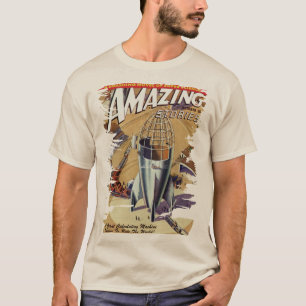 Retro-pop-kultur för bakomliggande utrymme, Maskin T Shirt
