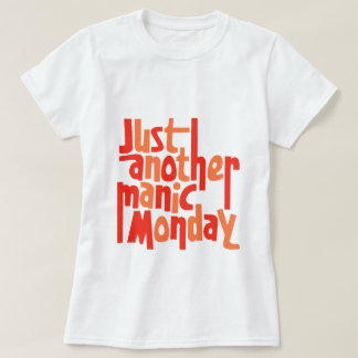 Retro-pop-kulturtypografi på måndag 80-talet t-shirt