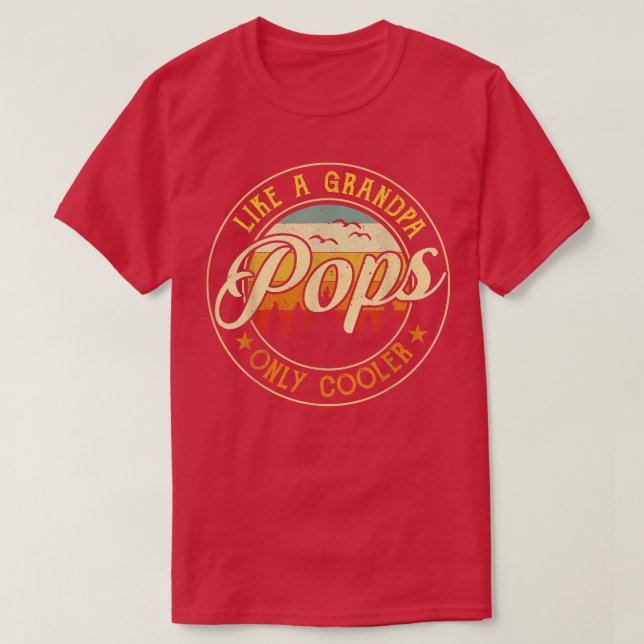 Retro Pop Like A Grandpa Only Cooler Retro Father' T Shirt (Design framsida)