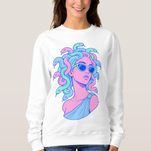 Retro‑Pop Medusa-illustration – Pastell solglasögo T Shirt