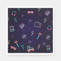 Retro Pop Neon Kids födelsedagsutslag