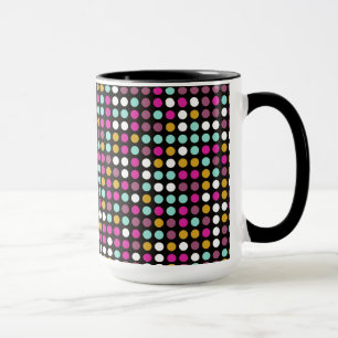 Retro Pop Polka Dot Mosaic Mönster #9 Mugg
