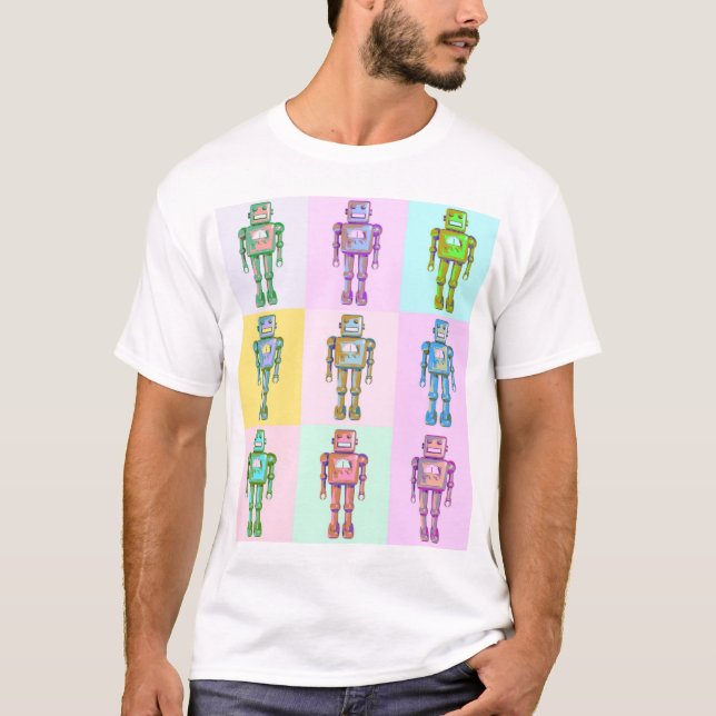 Retro Pop Robot v2 T-shirt (Framsida)