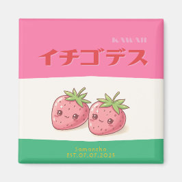 Retro Pop Strawberry Charm - Harajuku Kawaii Style Magnet