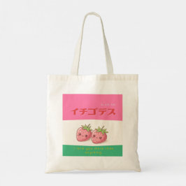 Retro Pop Strawberry Charm - Harajuku Kawaii Style Tygkasse