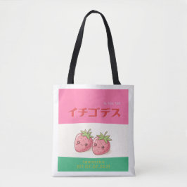 Retro Pop Strawberry Charm - Harajuku Kawaii Style Tygkasse